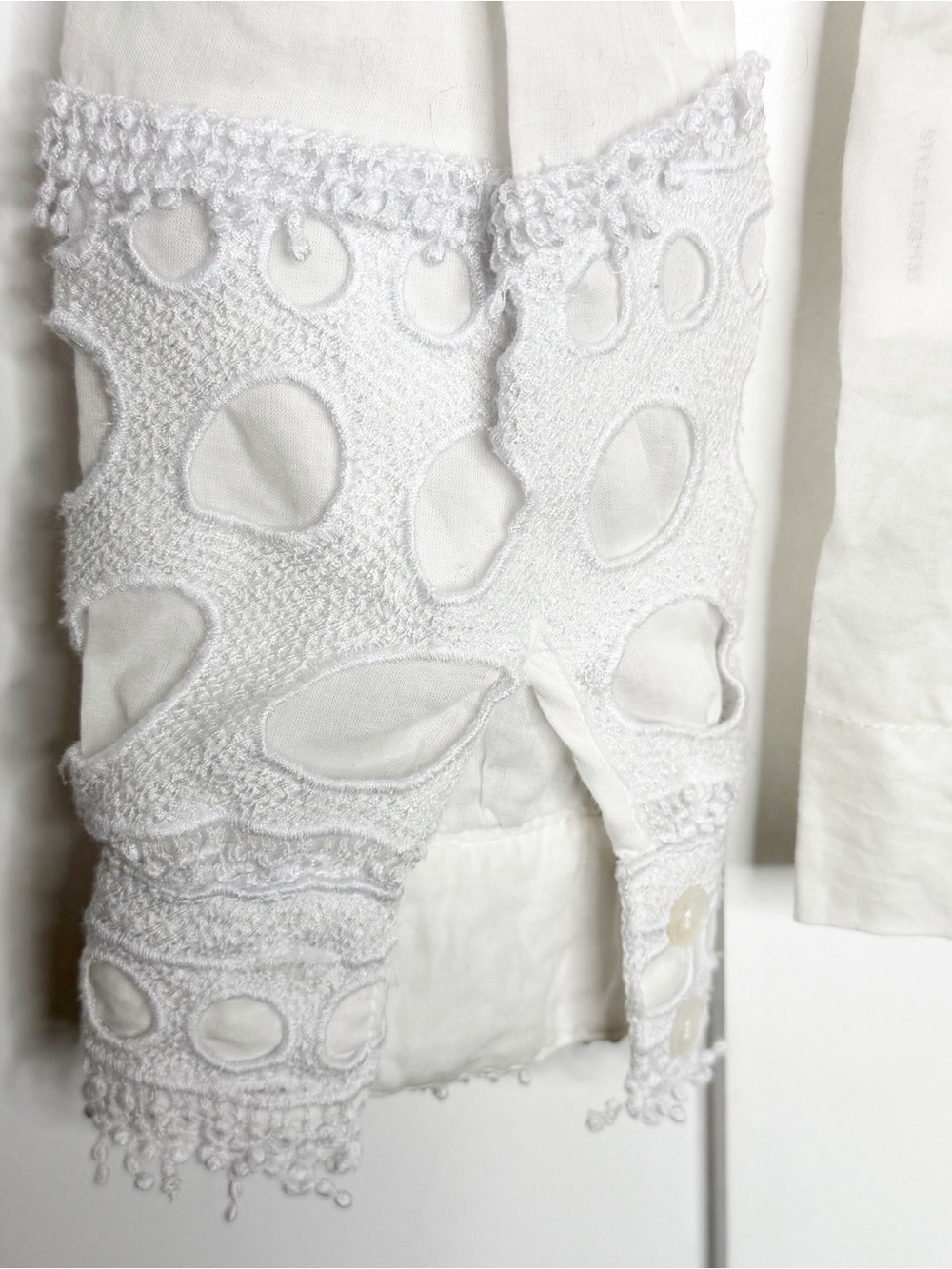 Tory Burch 100% Cotton Long Sleeve embroidered Top 2 XS white Shirt Blouse - Picture 4 of 11